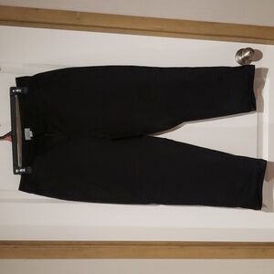 3 pair of size 8 Crown & Ivy capris. black, khaki, navy
